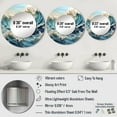 thumbnail image 4 of Designart "Waves in Kinetic Blue I" Beach & Ocean Rund Mirror For Wall Decor - Large Teal Round Printed Mirror - Coastal Round Mirror 29" x 29" Inch, 4 of 5