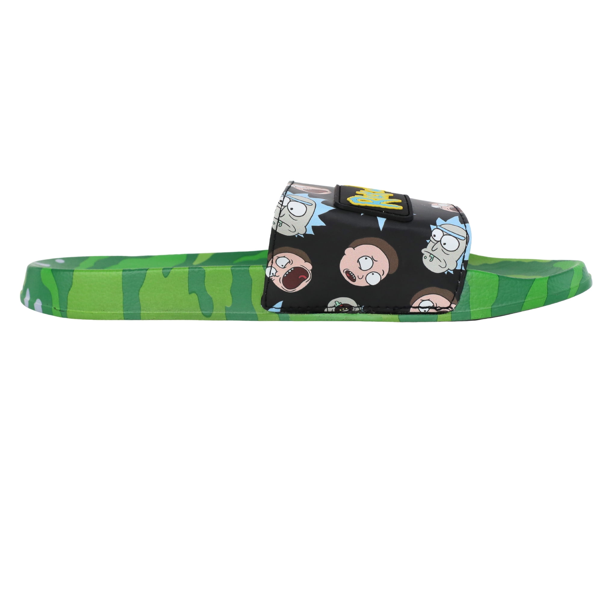 Rick and Morty Mens Soccer Slides Sandals, Sizes 7-13