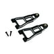 thumbnail image 4 of 2 piezas de brazo inferior delantero y trasero a escala 1/12, piezas de actualización para coche RC, alta resistencia y fácil de instalar. Plateado negro, 4 of 9