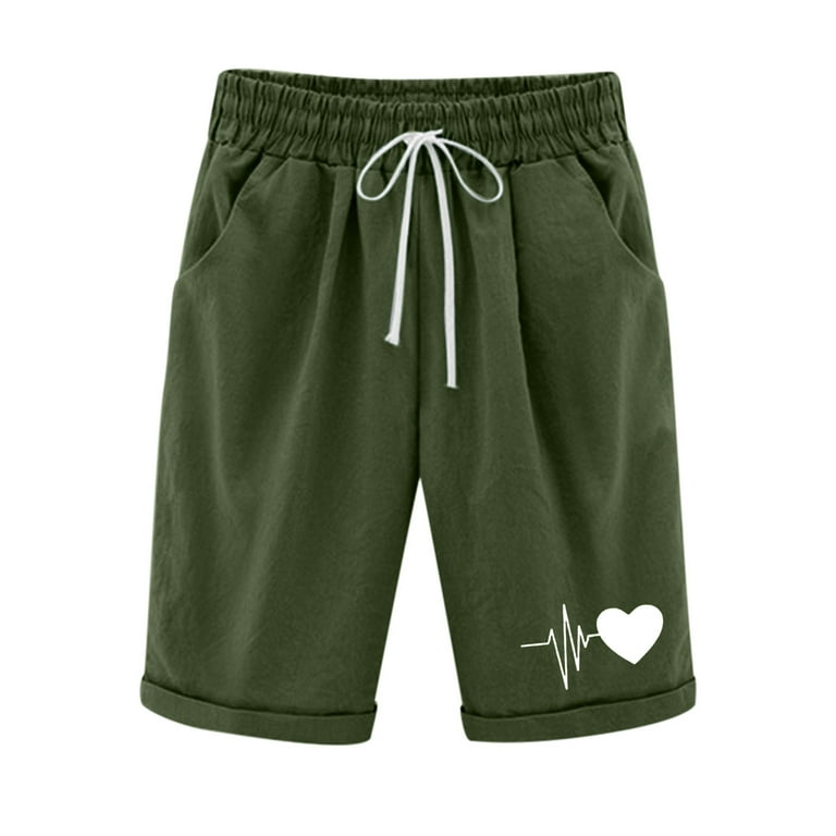 Womens knee clearance length jersey shorts