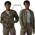 thumbnail image 6 of prAna 2-in-1 Womens Reversible Fleece Bomber Jacket, Kale Green and Wildflower, 6 of 7