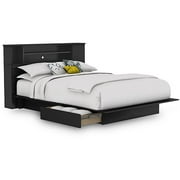 South Shore Vito Full/Queen Storage Bed & Bookcase Headboard, Multiple Finishes