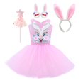 thumbnail image 1 of Pink Sequins Bunny Girl Cosplay Disfraz Niños pequeños Conejo de dibujos animados Tutu Vestido Trajes Bebé Niñas Fiesta de cumpleaños Pascua Clothing160 (10-12T) Gao Jinjia LED, 1 of 2