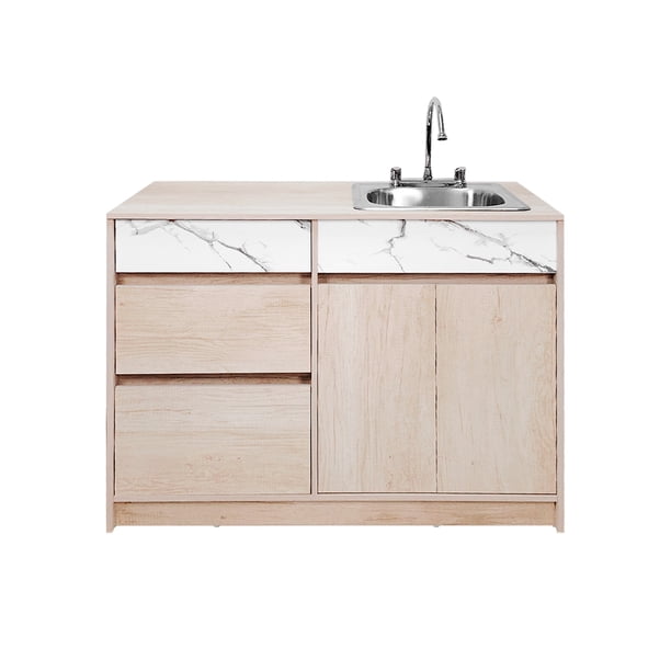 Gabinete de Cocina Integral Madi, Mueble Inferior Encimera y Tarja, Diseño Moderno y Funcional, Almacenamiento Amplio.