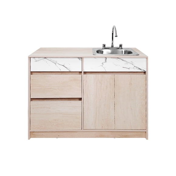 Gabinete de Cocina Integral Madi, Mueble Inferior Encimera y Tarja, Diseño Moderno y Funcional, Almacenamiento Amplio.