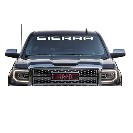 GMC SIERRA White Windshield Banner Decal 2019-2025 - GM License