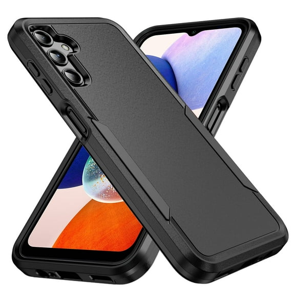 AIOVETEAB Defender Case Designed for Samsung Galaxy A14 5G Case, Heavy Duty Shockproof Rugged Protective Bumper Cover for Samsung Galaxy A14 5G (Black)