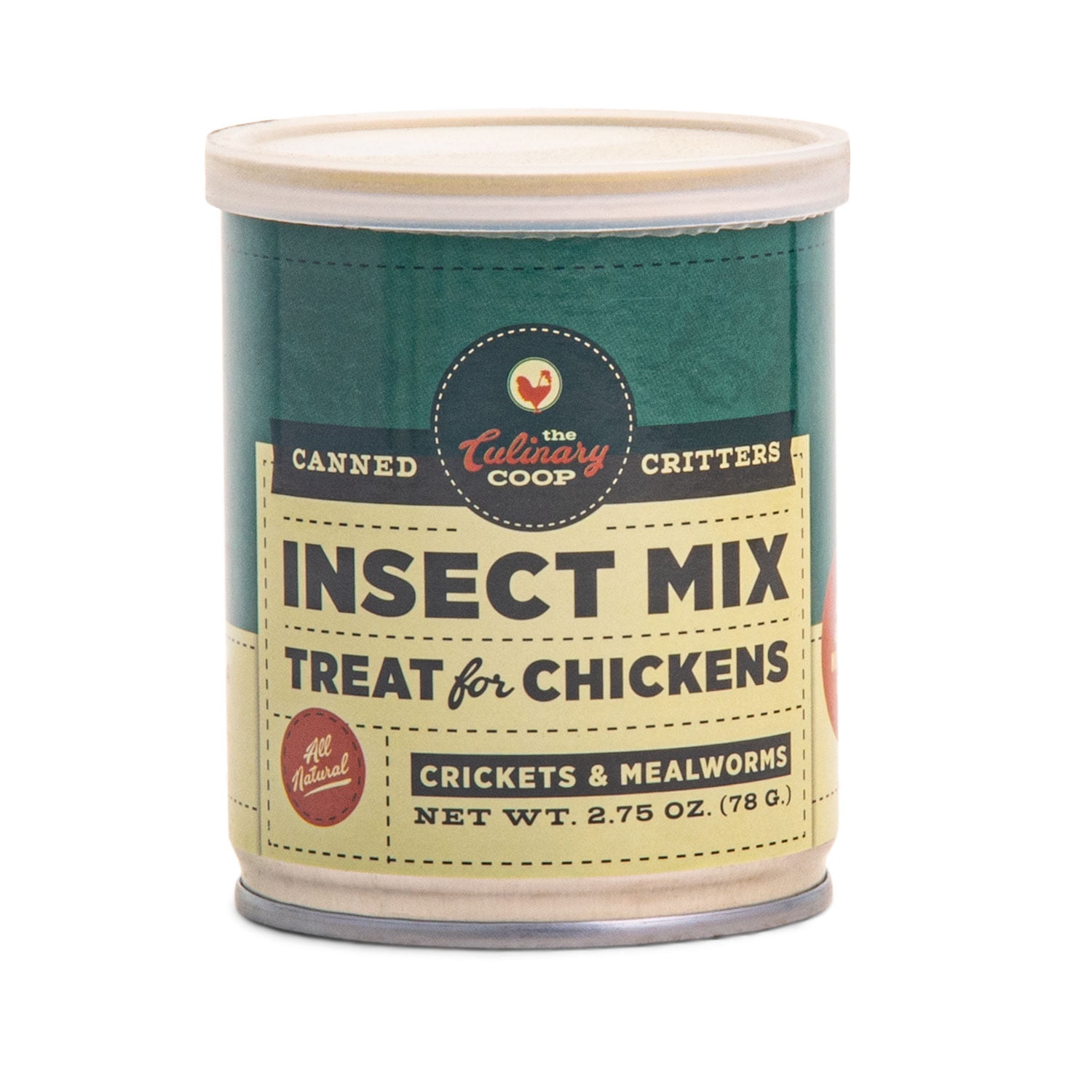 (3 pack) The Culinary Coop Canned Cricket and Mealworm Chicken Treat 2.75oz