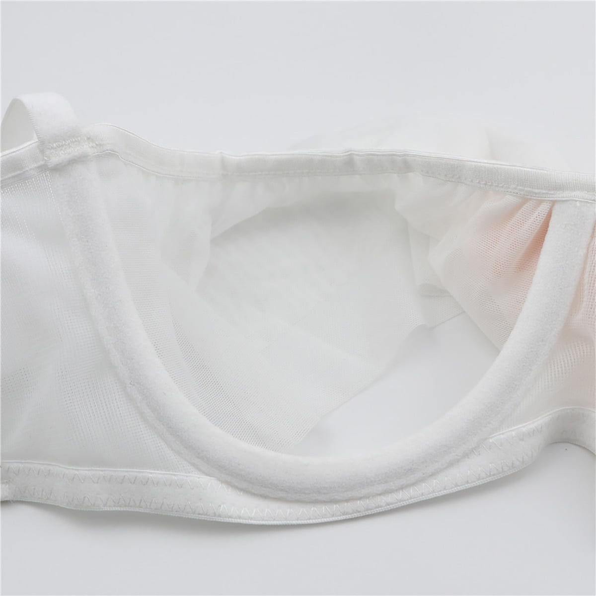 Varsbaby Women's Sexy Transparent Dew Open File Lingerie Set and Transparent Garters