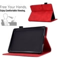 thumbnail image 3 of MonsDirect Case for 6" Kindle Paperwhite 5/6/7/10th Generation 2012-2018 (Model: EY21 / DP75SDI / PQ94WIF), Suede Leather Protective Cover with Stand, Auto Wake/Sleep Function with Pen Holder, Red, 3 of 7