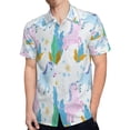 thumbnail image 4 of High Quality Hawaiian Shirts for Men Short Sleeve Aloha Beach Shirt Floral Summer Casual Button Down Shirts Blouses JRJ7SA, 4 of 7