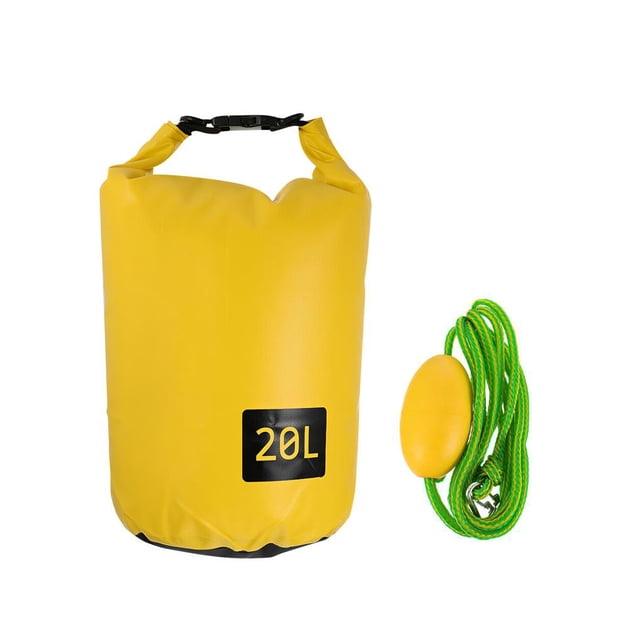 Bolsa De Ancla De Arena 20L Bolsa De Ancla De Arena De Plástico Color Amarillo Brillante Contenedor De Arena De Peso Notable Bolsa Seca Impermeable Con Cuerda Y Boya Para Kayak Tabla De Remo Flotante Eigraketly VI008860-00