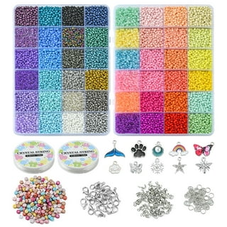 Haobase 24000 Pcs 2mm Glass Seed Beads, 24 Colors Small