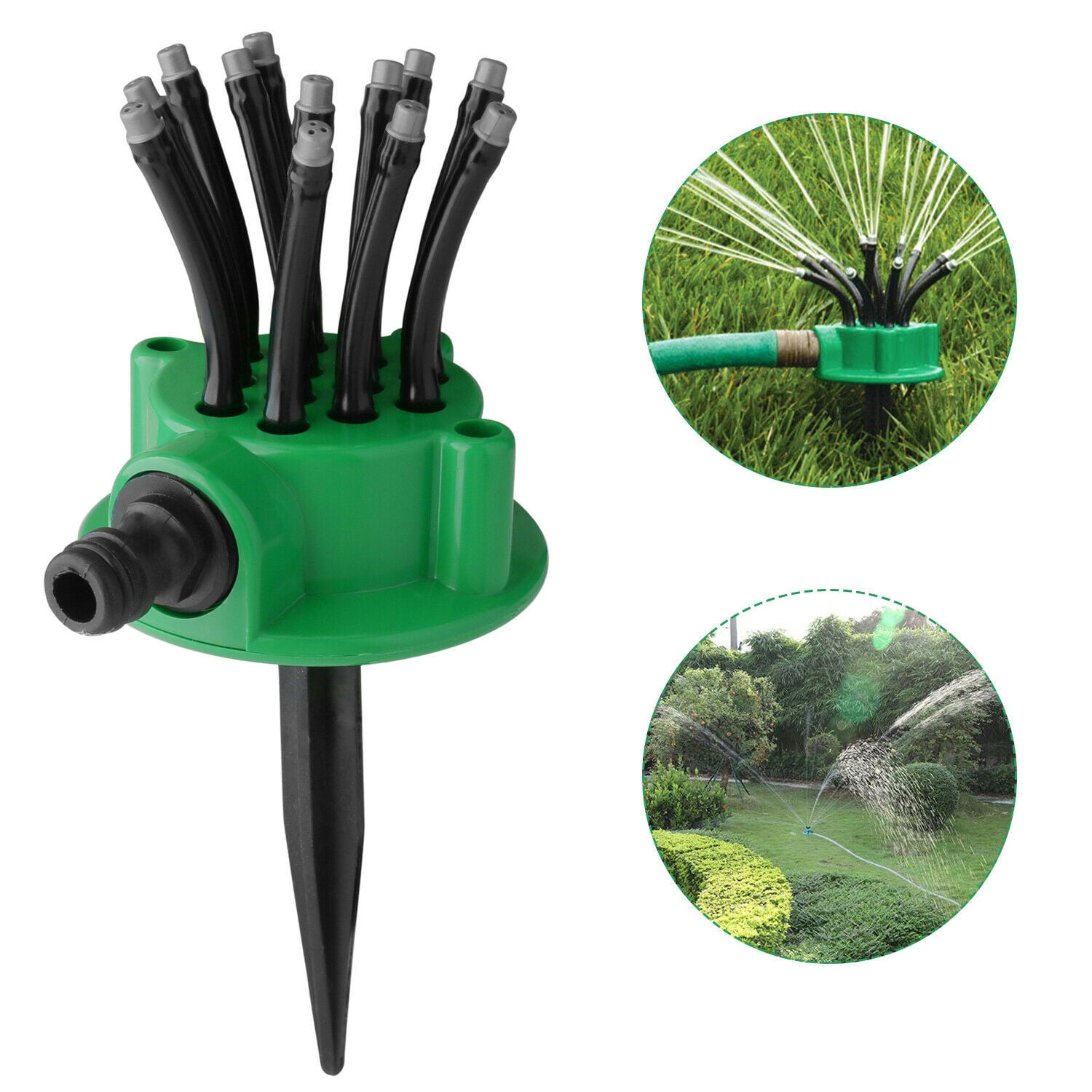 360° Flexible Water Sprayer Lawn Grass Sprinkler Head Garden Watering Tools ID # 