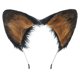 thumbnail image 1 of Diadema de pelo largo con orejas de lobo y gato, zorro, perro, disfraz de fiesta de Halloween para niñas, 1 of 5