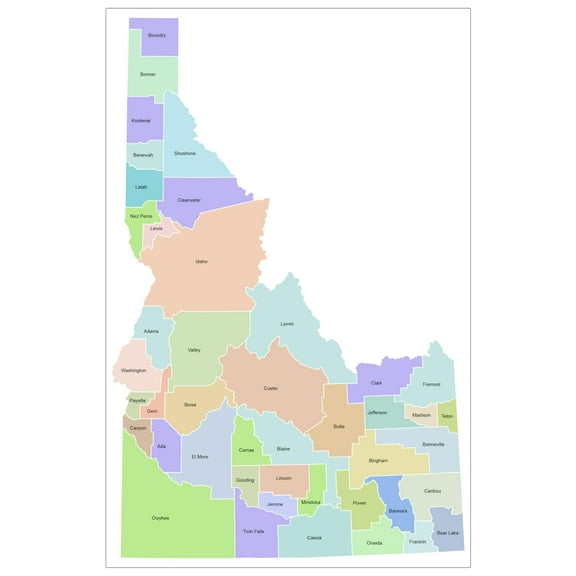 Wall Art Impressions Idaho County 24" x 35" Poster