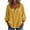 Yellow, variant on Women's Casual Summer Blouse Solid Color 3/4 Sleeve Imitation Linen Round Neck Top Regular Fit Lightweight Comfortable Daily Wear Yellow