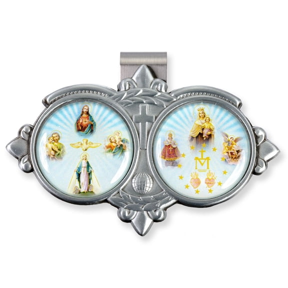 The Saints Visor Clip for Auto Protection and Home with Sacred Heart Our Lady of Grace Infant of Prague Saint Michael