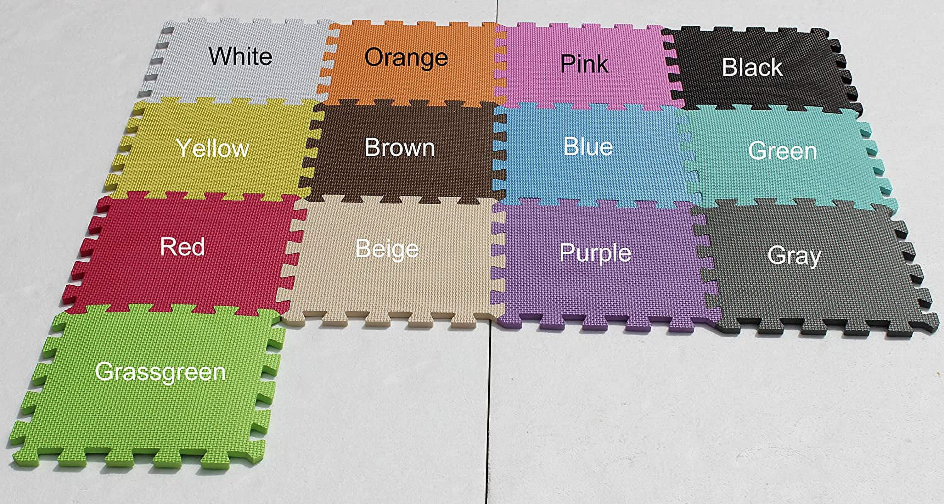 ®   20 Tiles (30cm×30cm×1cm Each Tile)  Soft Puzzle  Mats, Kids Thick EVA Foam Floor, Toddlers & Children's Soft Interlocking Mat R01R07R12G301020