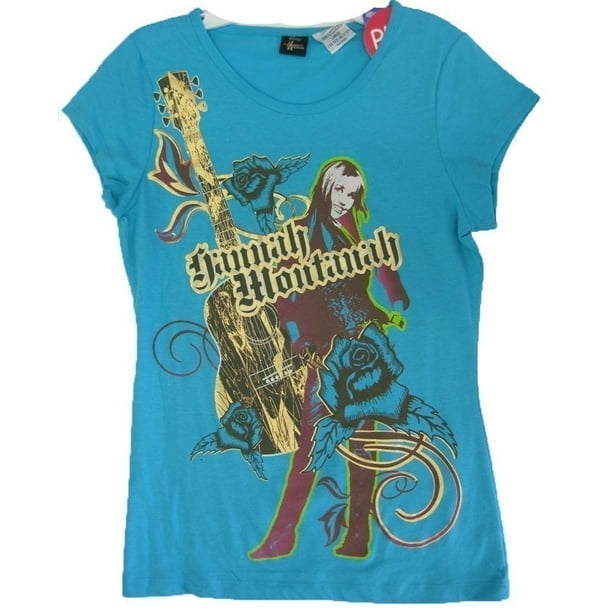 Disney - Girls Aquamarine Hannah Montana Guitar T-Shirt Plus Size 10.5 ...