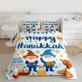 thumbnail image 2 of Feelyou Cute Hanukkah Gnome Queen Comforter Set for Teen, Winter Xmas Snowflake Bedding Sets, Happy Chanukah Reversible Bedding Comforter Set, Breathable Home Decor, 3-Piece, 2 of 8