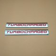 thumbnail image 4 of 2x Metal Silver With Red TURBOCHARGED Auto Badge Sport Emblem Sticker Decals, 4 of 8