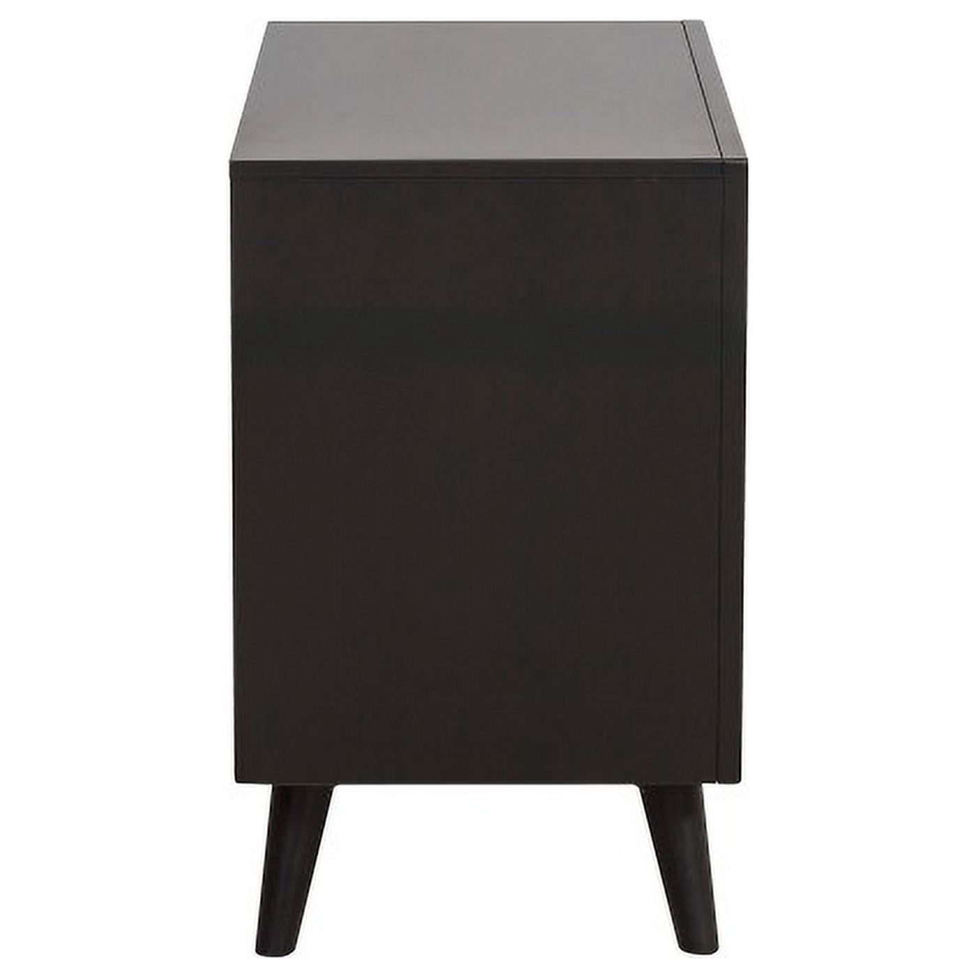 Raku Collection Danish Mid-Century Modern Nightstand with Two-Tone Finish