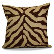E by Design Flora and Fauna Animal Stripe Detail Print Outdoor Pillow