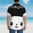 thumbnail image 4 of Pofeuu Cat Meow Print Hawaiian Shirt for Men Sleeves Casual Button Down Summer Beach Dress Shirts T-Shirts,X-Large, 4 of 7
