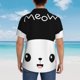 thumbnail image 4 of Fotbe Cat Meow Camisa Hawaiana para Hombre Unisex – Camisa Casual de Verano con Botones de Manga Corta de Algodón y Lino,Medium, 4 of 7