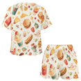 thumbnail image 3 of Delicious Pizza Burger 2 Pack Women’s Pajama Set Print Sleepwear And Shorts Y2k Loungewear Sets S-5XL, 3 of 7