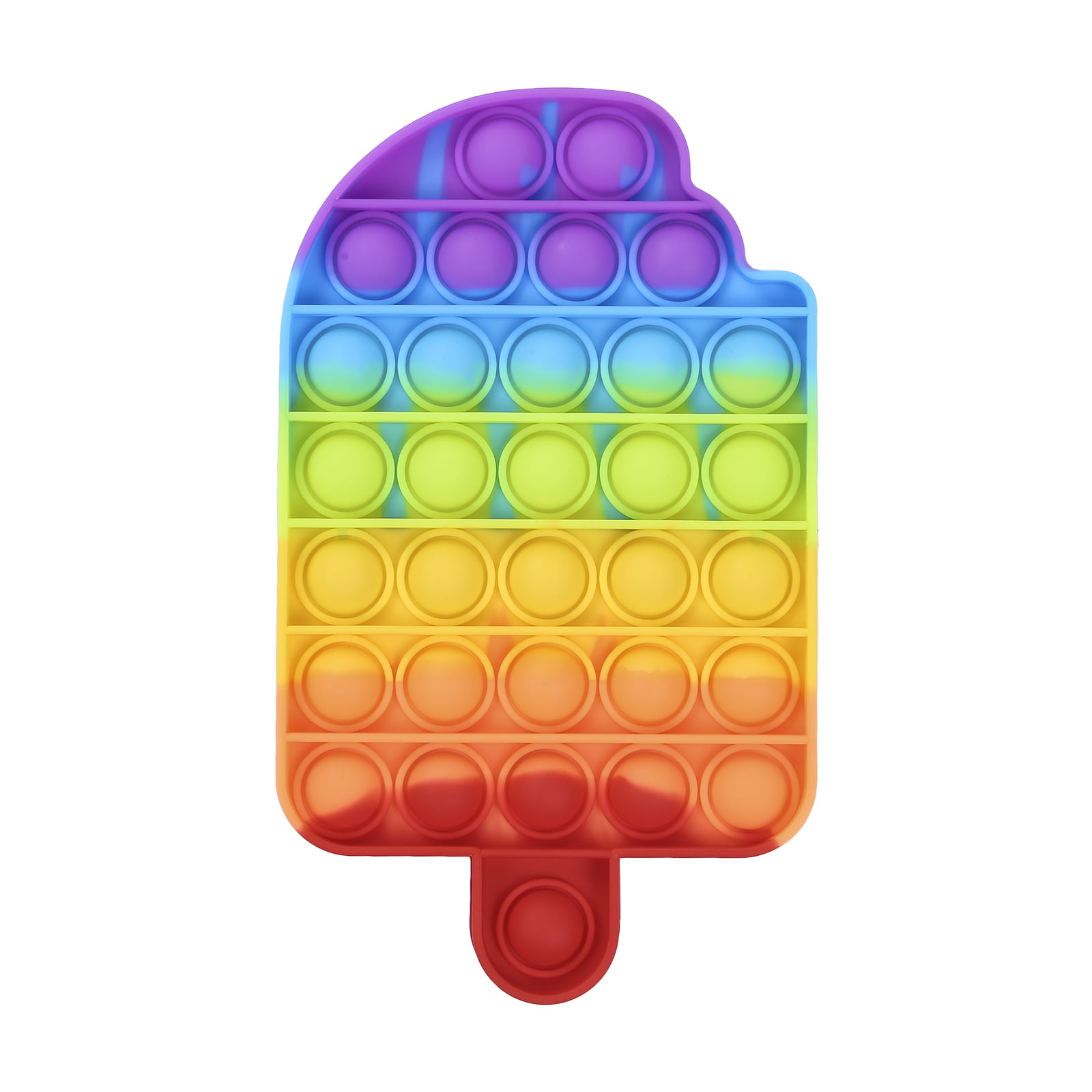 SEALED Rainbow Baby Yoda Shaped Bubble Push Popper Popit Pop Silicone Fidget Toy 