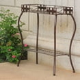 thumbnail image 3 of International Caravan Santa Fe Iron Potting Bench in Matte Brown, 3 of 7