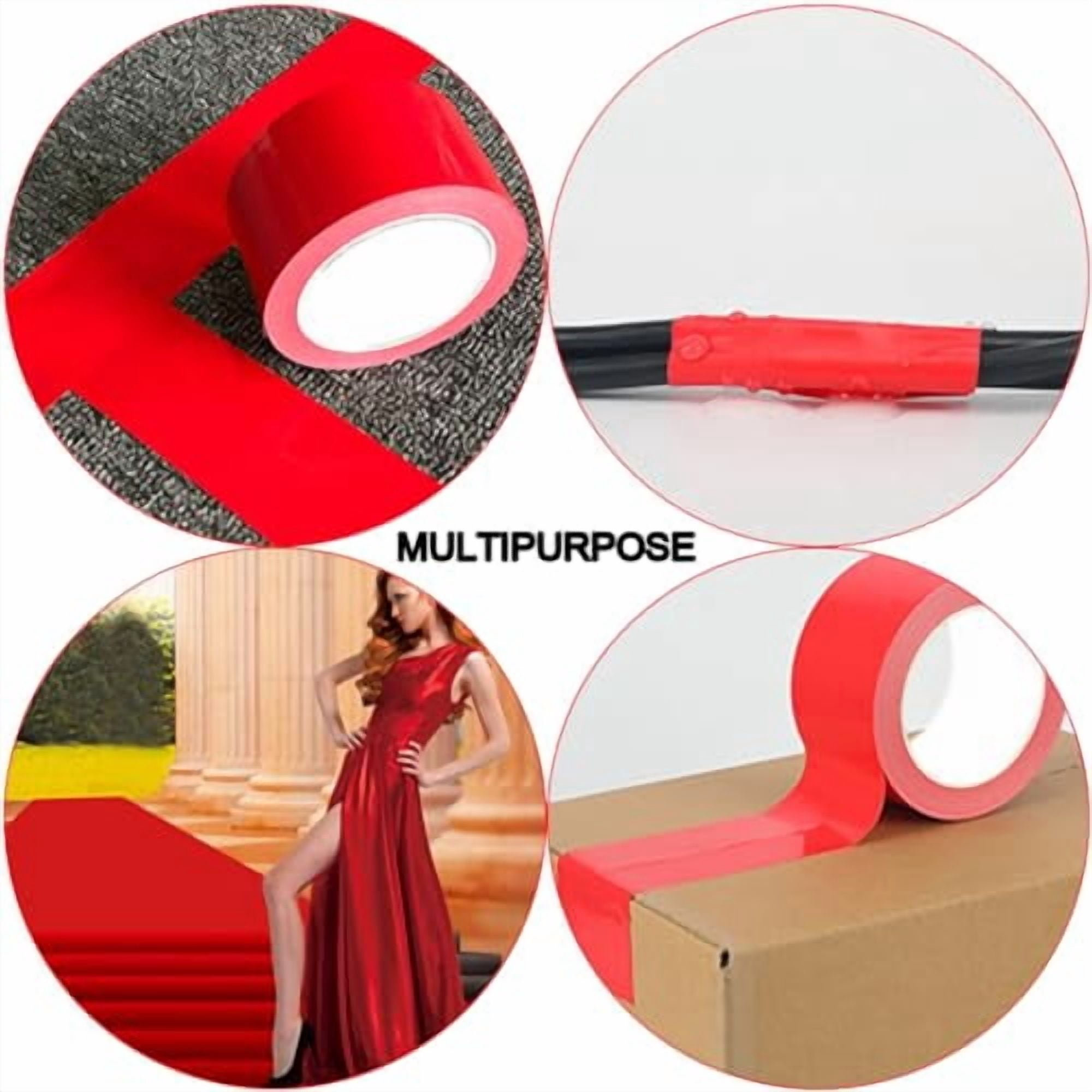 3 Pack Heavy Duty Waterproof Red Duct Tape, 60 Yards x 2 Inch Strong Adhesive Tape Bulk for Indoor Outdoor Repairs