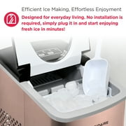 Frigidaire 26 lb. Bullet Ice Maker, Countertop Ice Machine with LED Control Panel, Copper Stainless Steel