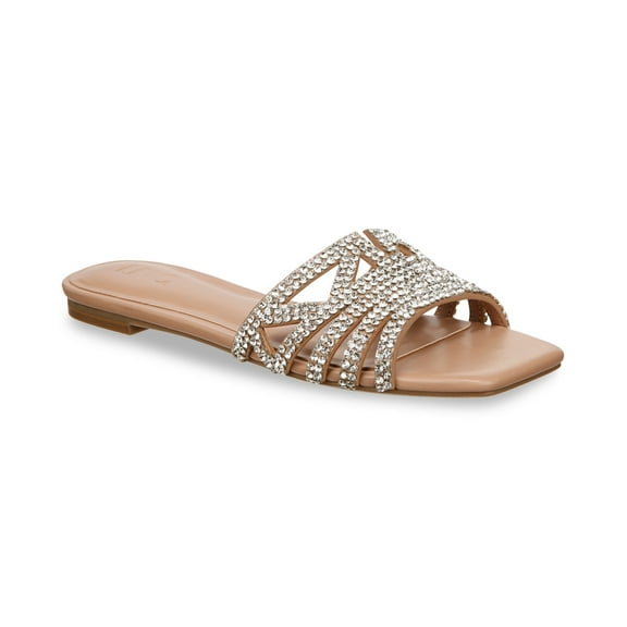 I.N.C. International Concepts Tianah Flat Sandals for Women, Nude Bling, 10.5M