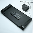 thumbnail image 3 of Amdohai Aluminium Adjustable Laptop Stand Lightweight Portable Laptop Table Office Laptop Riser Standing Desk with 2 Cooling Fans & Mouse Pad Sofa Couch Bed Tray, 3 of 7
