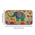 thumbnail image 5 of Qinduosi Elephant Doormat Cute Happy Elephants with Colorful Flower Love Heart Leaf Animal Plant Indoor Door Mat for Entrance Way Inside Bedroom Kitchen Non Slip Mat  19.68*39.37 in, 5 of 6