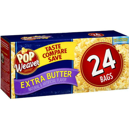 Pop Weaver Extra Butter Microwave Popcorn, 24ct - Walmart.com