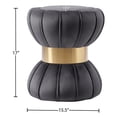 thumbnail image 4 of Meridian Furniture Vino Contemporary Ottoman/Stool, Gray Velvet, Gold Stainless Steel Band, 4 of 8