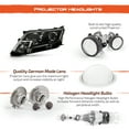 thumbnail image 5 of AKKON - Fits 2010 2011 2012 Ford Fusion [Halogen Type] Projector Black Headlight Headlamp Driver Left Side Replacement, 5 of 7