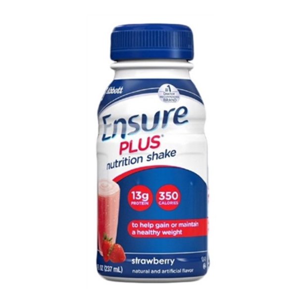 Ensure Plus Strawberry 8 Ounce Bottle Therapeutic Nutrition Abbott 58301 Case Of 24 Walmart Com