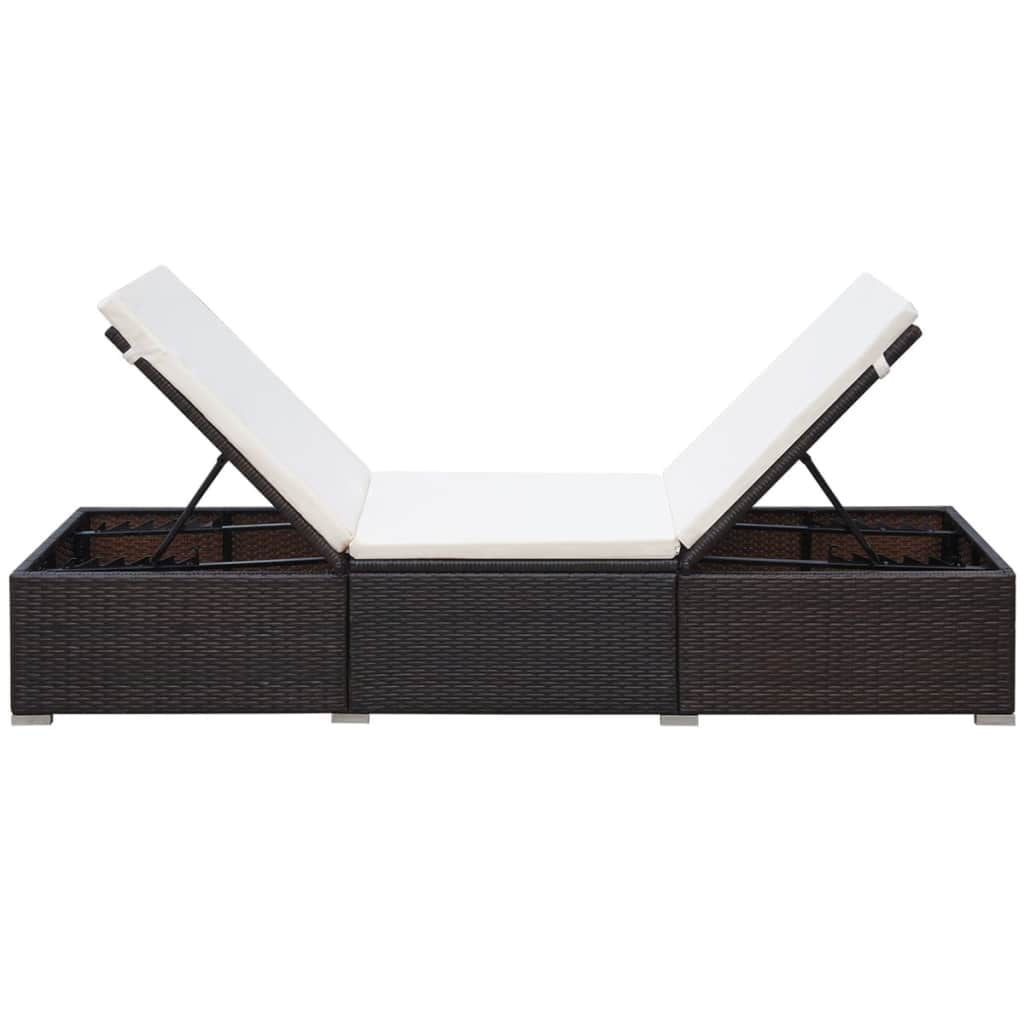 Kepooman Rattan Sun Lounger for Patio, Angle Adjustable Wicker Chaise Lounge Chair with Thick Cushion for Garden Kepooman Rattan Sun Lounger for Patio, Angle Adjustable Wicker Chaise Lounge Chair with Thick Cushion for Garden