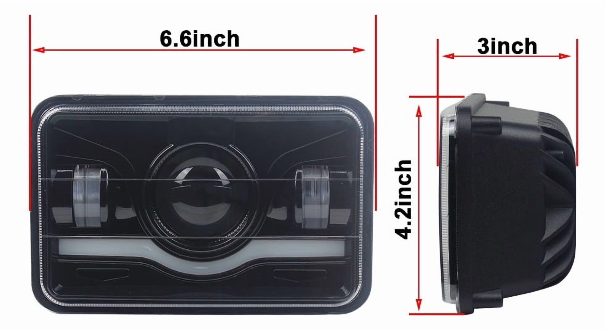 Applies to A Pair Led Headlight Magnifying Glass 4x6 Rectangular Angel Demon Eyes