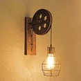 thumbnail image 3 of Lámpara de pared rústica Yinane decoración vintage iluminación de farol de hierro industrial luces de pared, 3 of 8