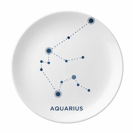 

Aquarius Constellation Sign Zodiac Plate Decorative Porcelain Salver Tableware Dinner Dish