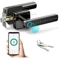 thumbnail image 1 of Serrure de Porte à Empreinte Digitale par AppLoki / Serrure à Pêne Dormant à Clavier Tactile avec Poignée Réversible / Serrure de Porte Sans Clé avec Bluetooth / Serrure Intelligente Biométrique pour Maison Chambre Appartement, 1 of 9