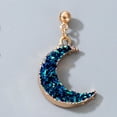 thumbnail image 6 of SPRING PARK Women Simple Blue Small Moon Imitation Natural Stone Ear Earrings, 6 of 6