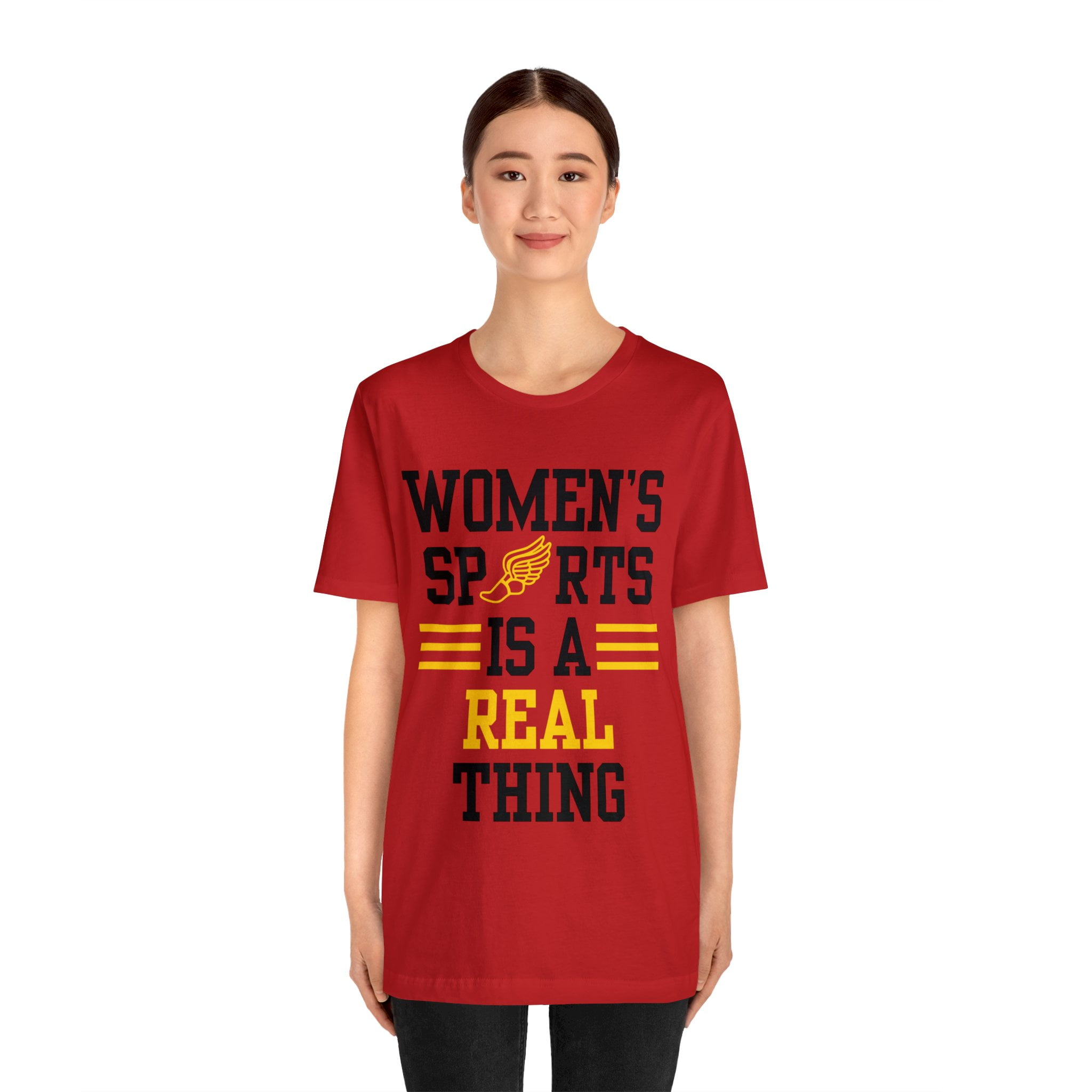 DJH Apparel | Women's Sports Is A Real Thing Track & Field Unisex Tshirt