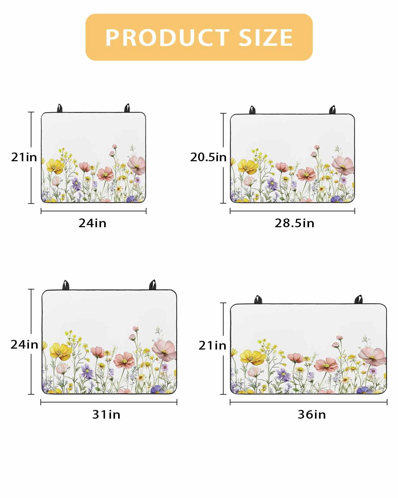 nqOlkjepod Large Induction Cooktop Protector Mat 36"x21", Spring Floral Stove Top Covers for Electric Stove, Pink Yellow Flowers Pastoral Elegant Stove Burner Cover Mats, Glass Top Stove Cover